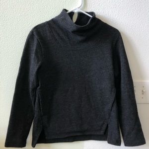 Grey mock turtleneck sweater with kangaroo pocket | Nau - Randygoat Pullover